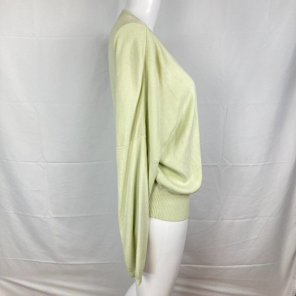 Urban Outfitters Sweater Womens Sz XS Pullover Sage‎ Green Deep V Neck Wrap - Picture 3 of 9